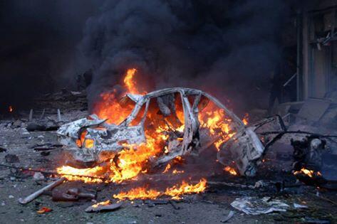 Homs car blasts2